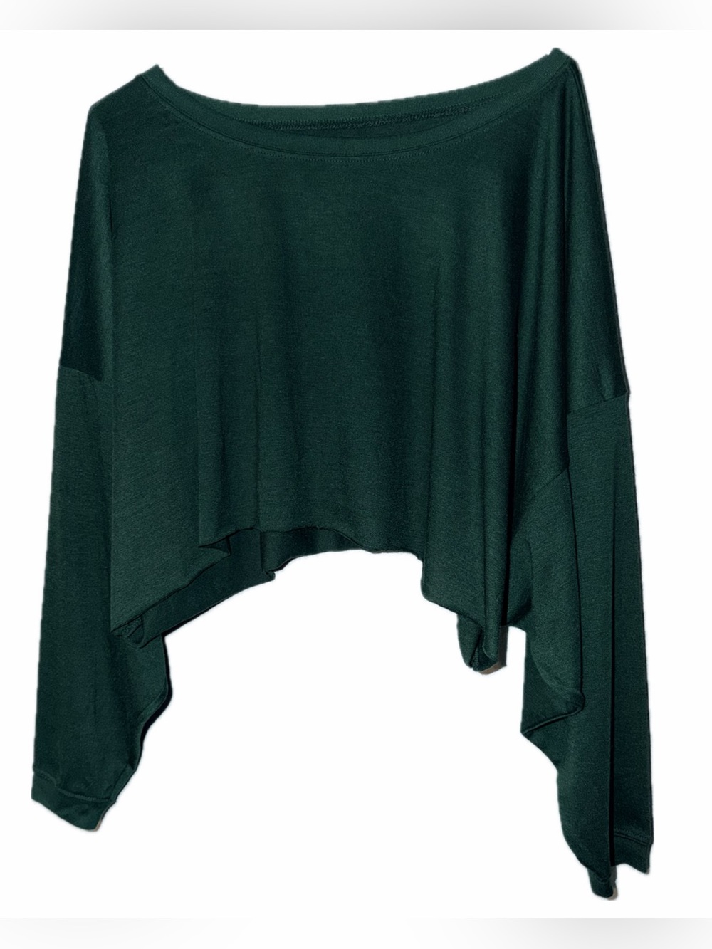 Urban Outfitters Emerald Green Long Sleeve Cropped Top
